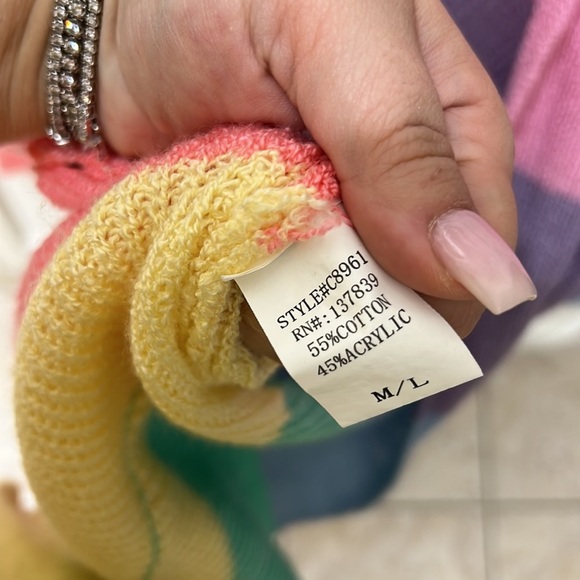 NEW Rainbow Pastel Cardigan - Picture 7 of 8